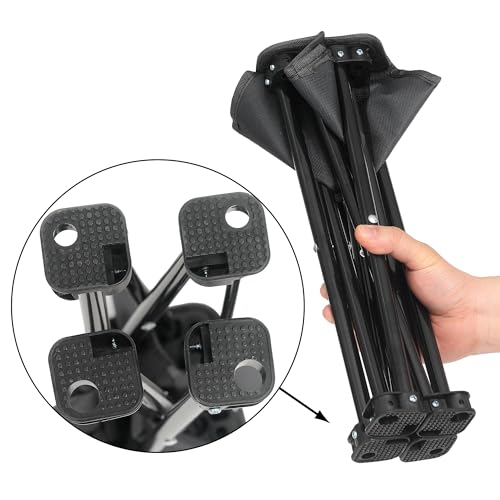 Wind Tour Portable Folding Camping Stool Outdoor Camping Lightweight Samll Chair for Fishing Hiking Gardening and Beach with Carry Bag (Medium Black -2) - color: Medium Black -2