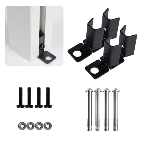 Kozyard Ground Mounting Kit for 2-Panel Privacy Screens – Perfect for Securing to Concrete – Helps Hide Clutter and Keep Your Outdoor Space Neat – Fits Both White & Black Panels - color: Accessory for 2Panels