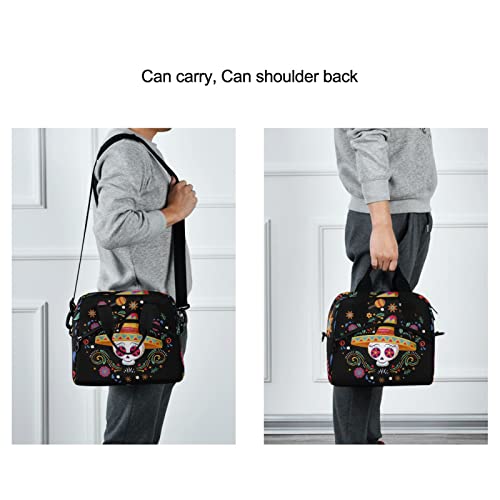 Cinco De Mayo Skull Insulated Lunch Bag Reusable Lunch Tote Bag Cooler Bag for Women Men Adult Lunch Box with Adjustable Shoulder Strap Leakproof Lunch Bag for Work School Picnic Camping - color: Cinco de Mayo Skull