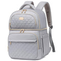Backpack Cooler Lunch Backpack Double Decker Lunch Box,Insulated Backpack Lunch Cooler Bag, Lightweight Leakproof Lunchbox Backpack for Women Men to Travel,Picnic,Hiking,Beach,Camping - color: Gray