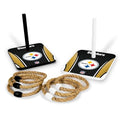 Solid Wood NFL Quoits Set with Direct Print HD Team Graphics – Tailgate Ring Toss Game – Great Gift for Any Football Fan! Ring Toss Family Outdoor Games for The Beach