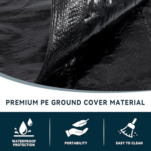 Clostnature Tent Footprint for Camping - Waterproof Camping Tarp, Heavy Duty Ground Sheet, Lightweight Tent Tarp with Carry Bag, Multipurpose Outdoor Floor Mat for Hiking, Backpacking, Hammock, Picnic - size: 118'' x 118''