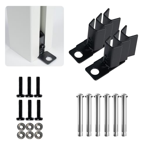 Kozyard Ground Mounting Kit for 3-Panel Privacy Screens – Perfect for Securing to Concrete – Helps Hide Clutter and Keep Your Outdoor Space Neat – Fits Both White & Black Panels - color: Accessory for 3Panels