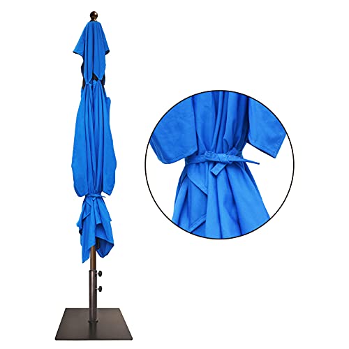 EliteShade USA 10-Year-Non-Fading 6.5x10Ft Rectangular Market Patio Umbrella, UPF 50+ UV Protection Performance Sun Umbrella, Heavy Duty Commercial Grade Outdoor Table Umbrella with Crank, Windproof Vented Top for Garden, Pool, Deck and Outdoor Playsets,
