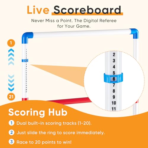 NEWBULIG Ladder Toss Game, Ladderball Golf Set with Tossing Balls, Ladder Ball Games for Outdoor Lawn, Yard & Backyard for Family, Adults & Kids, Complete with 6 Bolas, Score Trackers & Carry Bag - color: White