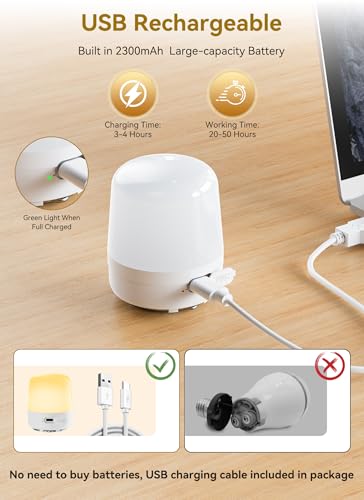 Minetom E26 Rechargeable Light Bulbs with Remote and Timer, Battery Backup Bulb with 12 Colors and Brightness Dimmable, 2300mAh 40W Equivalent LED Light Bulbs for Lamps Sconces Camping, 2 Pack - size: 2 Pack