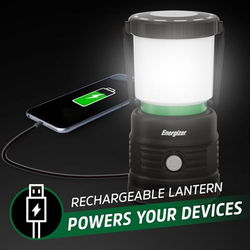 ENERGIZER LED Camping Lantern X1000, Bright and Rugged Tent Light, Water Resistant Lantern for Camping, Hiking, Fishing, Emergency (USB Cable Included) - style: 1200 Lumens