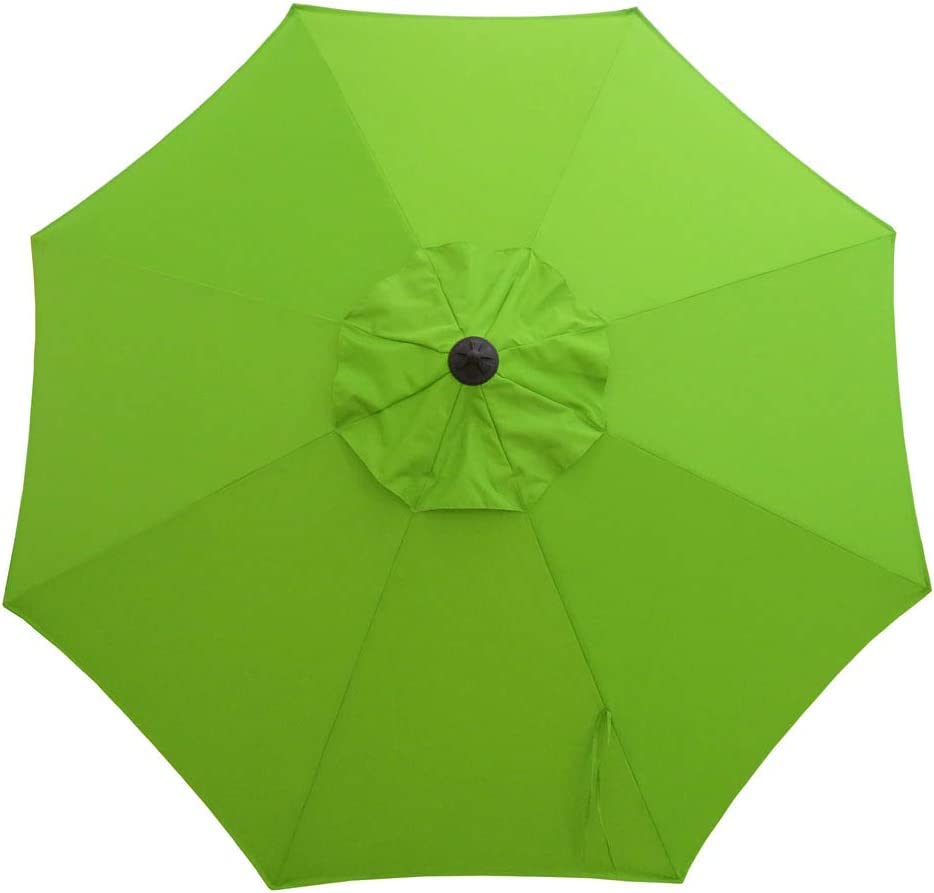 9ft Market Patio Umbrella Canopy - 8 Ribs Canopy Replacement - UV Protective UPF 50+ and Fade Resistant Patio Canopy - Wind Vent Replacement Canopy Cover (Canopy Only) (Purple) - color: Lime