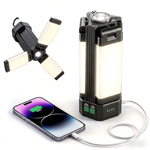 Rechargeable Lantern 10400mAh, Portable Work Light with Magnetic Base & 5 Modes, 2200LM Battery Powered Lantern Flashlight for Power Outage, Car Repair, Hurricane, Camping