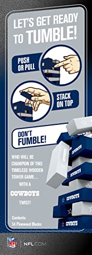 MasterPieces Game Day - NFL Dallas Cowboys - Officially Licensed Tumble Tower, Real Wood Blocks - style: Dallas Cowboys