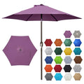 Blissun 7.5 ft Patio Umbrella, Yard Umbrella, Outdoor Market Umbrella with Push Button Tilt Crank, Lilac - color: Lilac