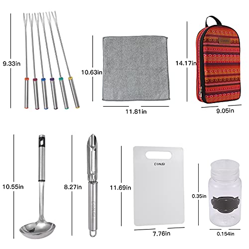 Camping Cookware Storage Bag - Camping Cooking Utensils Set Bag Camping Tool Portable Storage Bag Suitable for Knife, Fork, Spoon, Chopping Board, Chef's Knife,Kitchenware Storage - color: Black