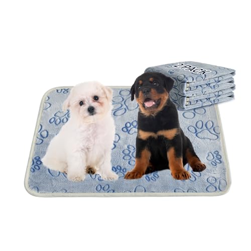 Qeils Reusable Puppy Pads, 2 Pack Washable Pee Pads for Dogs, Non Slip Wee Wee pad, Absorbent and Leakproof Training Mats for Potty, Crate, Playpen, Bed, Sofa, 23"x 36" - size: 23"x 36"(pack of 2)
