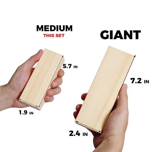 Outdoor Games Medium Wooden Tower Stacking Game - 54 Premium Pine Blocks Stack up to 3FT with Custom Rules Board & Heavy Duty Carry Bag - Outdoor Lawn Games for Backyard Parties, Camping, Tailgating - color: Natural, size: Medium
