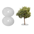 HARFINGTON 2pcs Tree Mulch Ring 40.2 Inch Non-Woven Round Tree Protector Weed Barrier Mat Plant Cover Rings for Weed Grass Control Root Protection, Silver - size: 40.2
