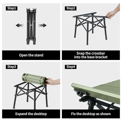 Naturehike Portable Camping Table, Aluminium Folding Table, Ultralight Camp Table Small Table for Camping Hiking Backpacking Outdoor Picnic - size: 20.5" x 14.8"