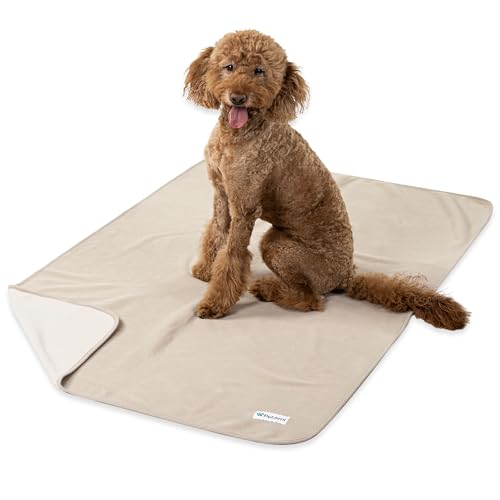 PetAmi Waterproof Dog Blanket for Medium Large Pets Dogs Cats, Pet Couch Cover Protector for Furniture, Reversible Washable Soft Fleece Cat Blanket for Bed Couch Sofa, 40x60 (Taupe/Beige) - color: Taupe/Beige, size: Large (40x60)