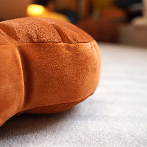 ARTMAGIC Flower Shaped Velvet Decorative Throw Pillow Cushion Ultra Soft Cute Daisy Boho Pillow Floor for Couch Bed Sofa Gift (Burnt Orange) - color: Burnt Orange