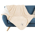 Waterproof Pet Blanket - 50x60-Inch Reversible Sherpa Fleece Throw Protects Couches, Cars, and Beds from Spills, Stains, and Fur by PETMAKER (Cream) - color: Cream, size: Small