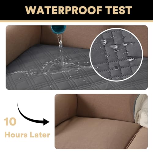 PrinceDeco Waterproof Couch Covers for Pets Thick Dog Blanket 40x48 Inch Non-Slip Pet Bed Cover Protect Furniture Couch Sofa Car Outdoor for Puppy Cat Kids,Grey - color: Grey, size: Seat-Loveseat