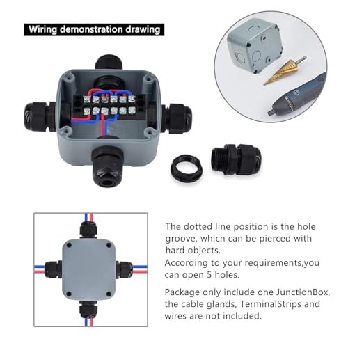 Waterproof Junction Box,Nineleaf PVC/ABS Outdoor Junction Box Electrical,3 1/4 inch x 2 3/4 inch x 2 1/4 inch (86x74x62mm),Exterior Device Box,Universal Electrical Project Enclosure Box,Grey,6PK - color: 6PK, size: 86x74x62mm