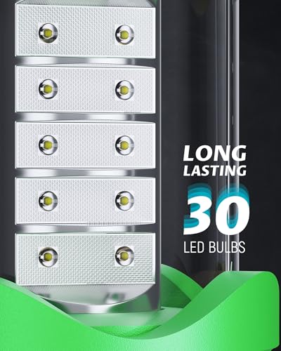 Lichamp 4 Pack LED Camping Lanterns, Battery Powered Camping Lights LED Collapsible Flashlight Portable Emergency Supplies Kit, A4DG - color: Green