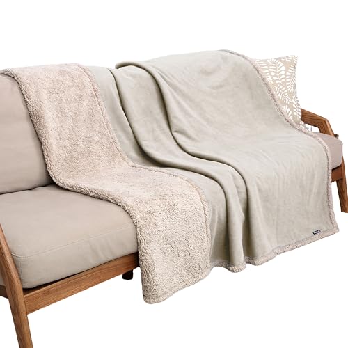 Kritter Planet Waterproof Dog Blanket, Reversible Water Proof Pet Blanket for Couch, Bed & Sofa, Washable Couch Covers for Large Dogs - Protects Furniture from Fur, Dirt, and Accidents - color: Camel/Taupe, size: 60"x50"