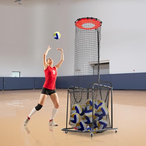 VEVOR Volleyball Training Net System,8 * 11/12 * 11ft/Pitching Practice/Spiking Practice/14 Net,Portable Net Station, Easy Setup Indoor Outdoor Target Net for Serving Spiking Setting - style: Spiking Practice