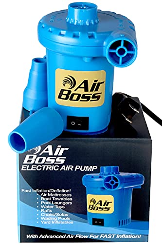 Air Pump for Inflatables, Fast Fill 1000 LPM Electric Inflator/Deflator with 3 Nozzles, Portable for Lake Floats, Pool Rafts, Toys, Air Mattress, Blow-Up Couch, Sofa