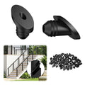 100 Pack 45 Degree Cable Railing Rubber Grommets, Black Angle Beveled Protector Sleeve for 1/8" 5/32" 3/16" Cables for Metal Cable Railing Posts, Cable Railing Protector Sleeve Grommet, MY27 - size: Stair (45°)