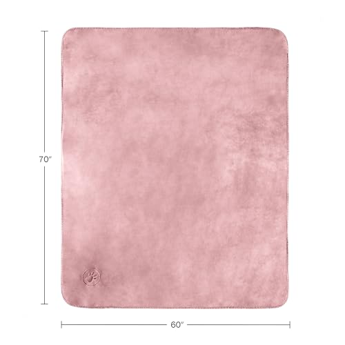 PETMAKER Dog Blanket - 60x70in Reversible Sherpa Blanket - Throw Blankets for Bed, Couch, Crate, or Car - Machine Washable Puppy Essentials (Pink) - color: Pink, size: Medium
