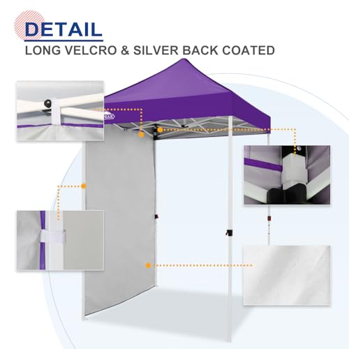 EAGLE PEAK Canopy Sidewall for 5x5 Pop Up Canopy Frame, Single Side Wall Panel Only (Fits 5x5 Straight Leg Frame, Canopy Top or Frame NOT Included), Purple - color: Purple