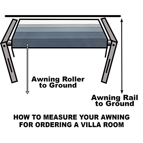 ShadePro - Villa RV Awning Screen Room - Add Room for Your Family Under Your RV Awning - Camper Screen Room for RV Patio or Porch Enclosure - Size 14 feet - size: 14'
