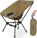 MARCHWAY Lightweight Folding Camping Chair with Spring Lock, Stable Compact Portable for Outdoor Camp, Travel, Beach, Picnic, Festival, Hiking, Backpacking (Lowback Khaki) - color: Lowback Khaki