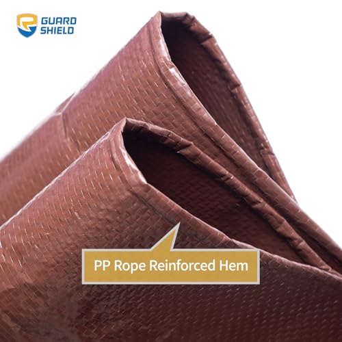 GUARD SHIELD Tarp 10x12 Feet Waterproof Brown/Silver Tarps 8Mil Multi Purpose UV Resistant Cover for Outdoor,Camping,Tent,Boats - color: Brown/Silver, size: 10x12 Feet