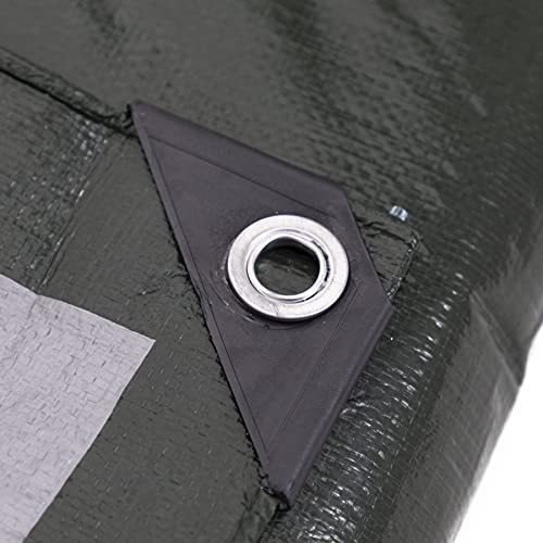 Kotap 12 x 25 Ft. Heavy-Duty Protection/Coverage Tarp, 8-mil, Reversible, Multi-Use, Waterproof, Green-Silver, (TGS-1225) - size: 12 X 25 Ft., style: Heavy-Duty 137 GSM Green/Silver