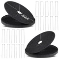8 Pack Non-Woven Tree Mulch Ring 32 Inch Degradabl Tree Protection Mat Weed Barrier Round Mats with 20 Staples Stakes for Weed Growth RootProtection Resistant and Reusable - color: Black 32IN8PCS