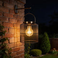 Solar Lanterns Outdoor Waterproof, Metal Hanging Solar Light for Outside Garden Patio Porch Table, Outdoor Decorative Lantern with Bright Warm White Light