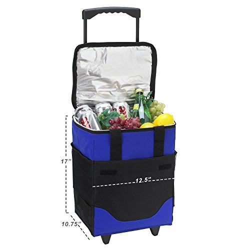 Picnic at Ascot Personalized Monogrammed 32 Can Collapsible Rolling Insulated Cooler- Designed & Quality Approved in The USA - style: Letter - H