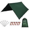 KALINCO Waterproof Camping Tarp Tent Hammock Rain Fly, 10X10FT/10X15FT, Mutifunctional Tent Footprint Lightweight Tarp for Camping, Hiking and Survival Shelter - color: Green-3x4.5m