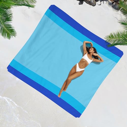 Beach Blanket 78''×81'' - Waterproof Sandproof Sand Free Oversized Mat for 1-5 Adults, Lightweight Durable Compact for Beach Travel Camping Hiking Picnic