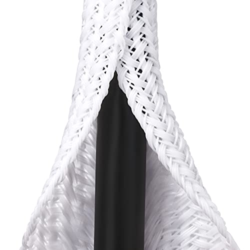20ft - 1/4 inch White Cable Sleeve, Cable Organizer for Desk PC TV Computer, Wire Protector Cable Wrap Cover, Cord Management for Home Office - color: White, size: 20ft, 1/4''