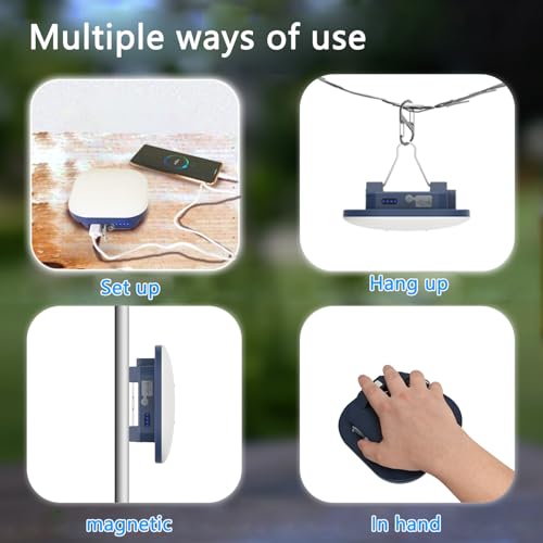6 inch Rechargeable Camping Light TeiNewBy 4000LM 16500mAh up to 10-120 Hours Running, 5 Light Modes,LED Camping Lantern Portable,Magnetic Base for Hurricane Emergency, Outdoor, Hiking, Home and Car - size: 6inch-1pcs