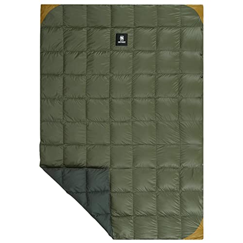 OneTigris Down Camping Blanket Warm, Lightweight, Packable, Puffy Outdoor Travel Quilt for Cold Weather Backpacking Hiking Stadium Gardening Beach Picnic
