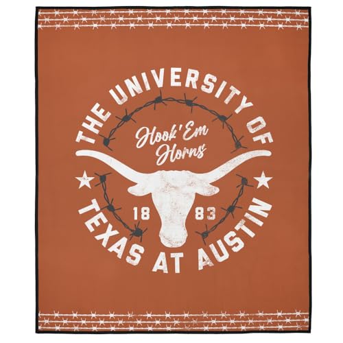 LOGOVISION University of Texas Picnic Outdoor Blanket, 50"x60" Stamp, Foldable Blanket for Picnic, Beach, Camping, Park, Tailgate - color: Stamp