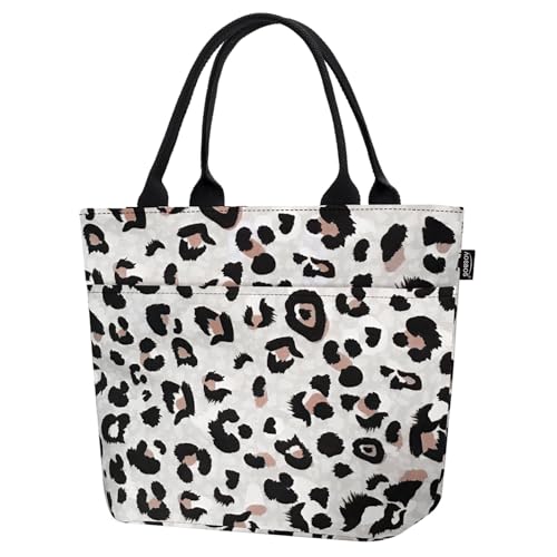 Aosbos Lunch Tote Bag, Insulated Lunch Box for Women, Leakproof Lunch Cooler Purse for Work, Leopard Print - color: B. Leopard