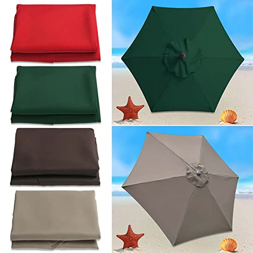 10ft Patio Umbrella Replacement Canopy 8 Ribs, Waterproof & Fade Resistant Market Umbrella Cover, Thickened Polyester Fabric for Backyard, Garden and Pool (Canopy Only) (Blue stripes) - color: Blue stripes