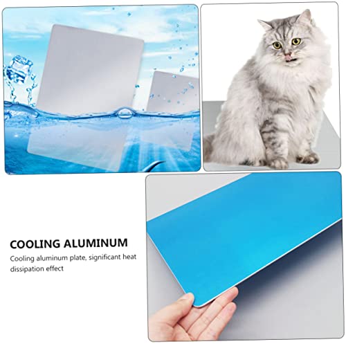 Happyyami Cooling Mat for Dogs and Cats Reusable Aluminum Pet Bed Pressure-Activated Cooling Pad for Summer Relief Smooth Surface Lightweight and Portable