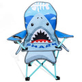 KABOER Kids Outdoor Folding Lawn and Camping Chair with Cup Holder and Carrying Bag, Children's Camping Chairs - color: Shark
