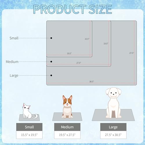 NACOCO Summer Pet Cooling Mat - Cat Dog Cushion Pad Sleeping Cool Sharks Comfortable Soft for Pets Kids and Adults (Grey Shark, S) - color: Grey Shark, size: S: 15.5'' x 19.5''